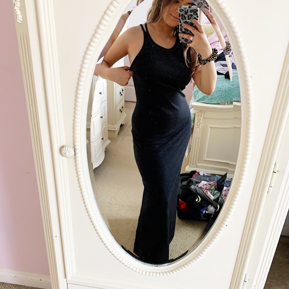 City Triangles Black Glitter Maxi Dress - Picture 1 of 7